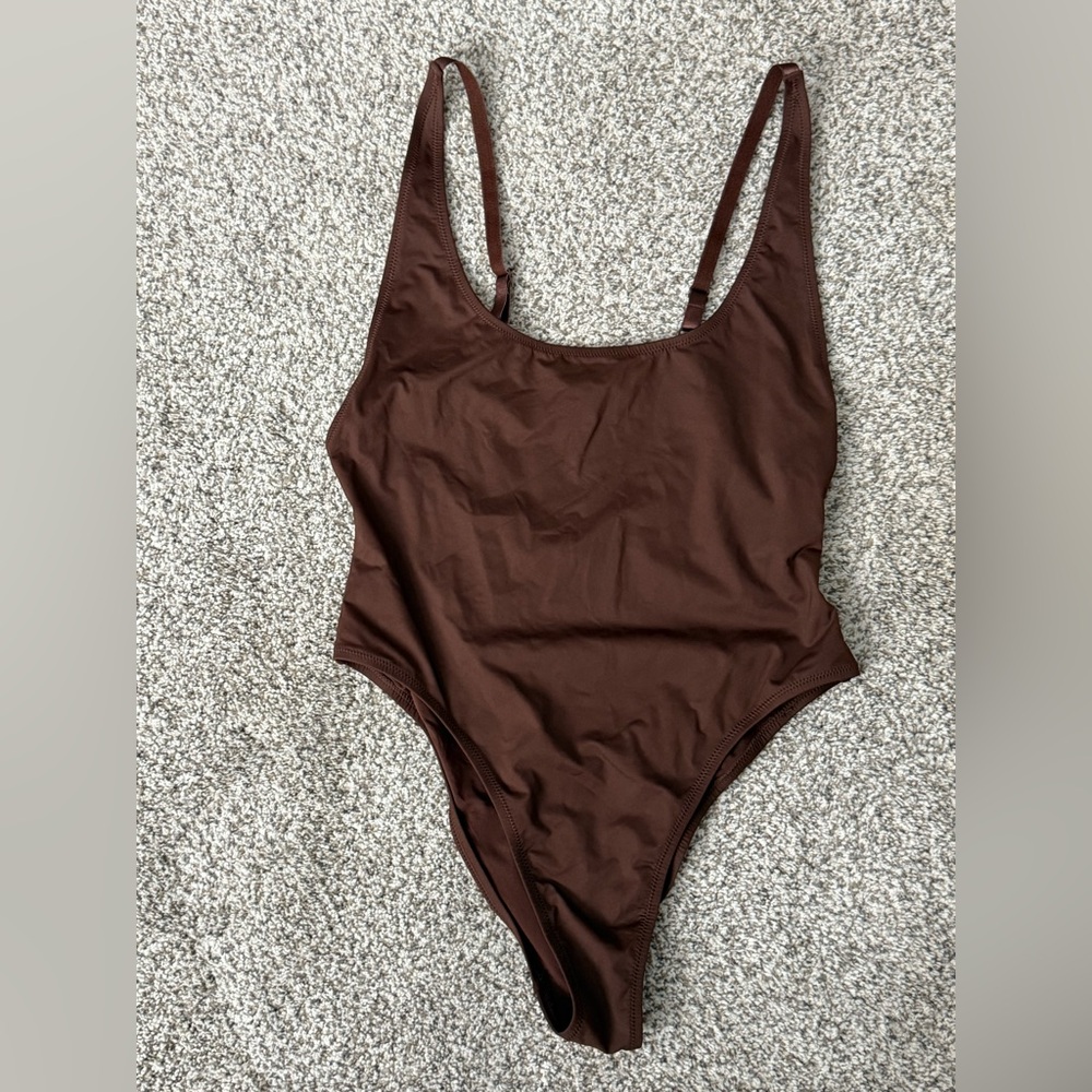 SKIMS Chocolate Shapewear Bodysuit